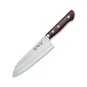 Kanetsune Nóż Santoku Tsuchime VG-1, ostrze 16.5 cm, drewno mahoniowe